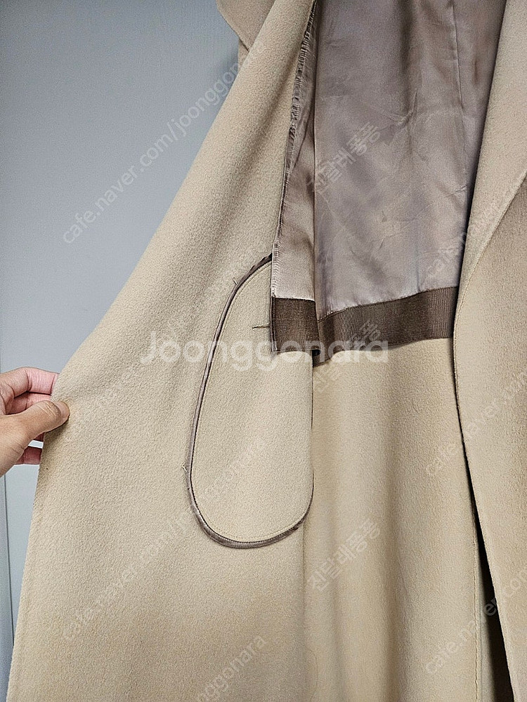 타임 캐시미어 블렌드 핸드메이드 코트--4