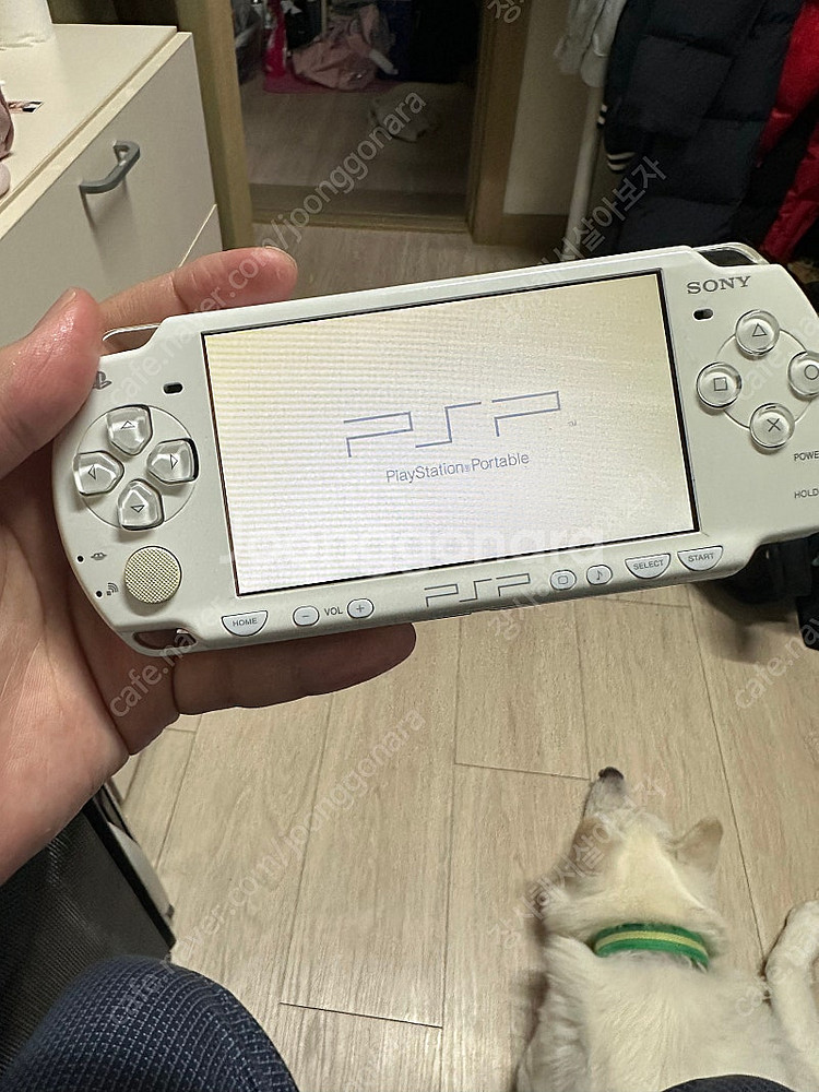 PSP-2005 화이트 플스 게임 2개--0