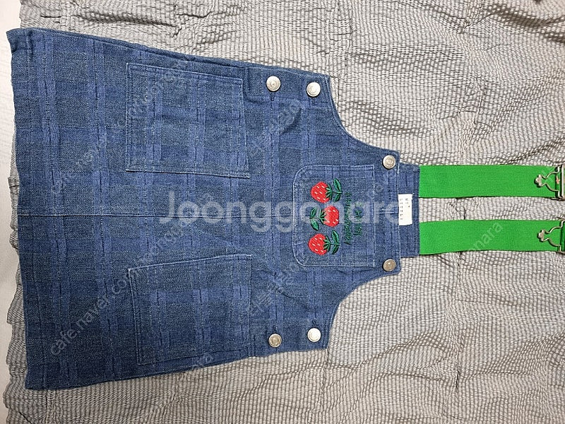 마이리틀스타 딸기멜빵치마 s사이즈--3