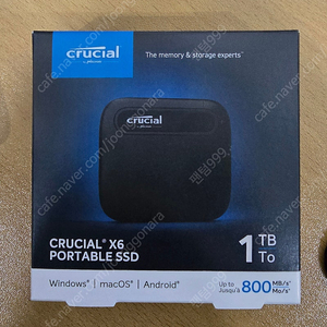 마이크론 CRUCIAL X6 외장 SSD 1TB 팝니다 (새상품 미개봉)