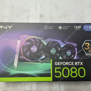 제목 : PNY RTX 5080 EPIC-X Triple Fan 미개봉 팝니다.