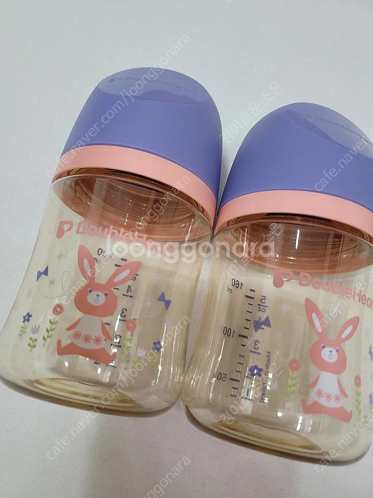 (노꼭지) 더블하트 3세대 젖병 160ml 2개 일괄--1