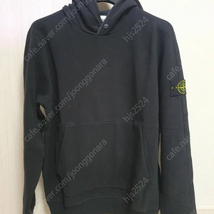 스톤아일랜드 후드티 블랙 L사이즈 Cotton Fleece Hooded Sweatshirt 791561252 V0029