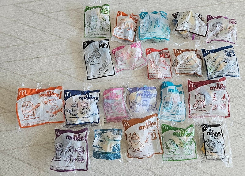 미니언즈 맥도날드 해피밀 21종 미개봉 택포--1