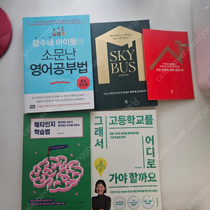 분당강쌤 스카이버스(초판한정 별책부록),그래서 고등학교를 어디로 가야하나요, 잠수네아이들소문난영어공부법,리사손메타인지학습법,모든책이 새책수준(일괄판매)택포