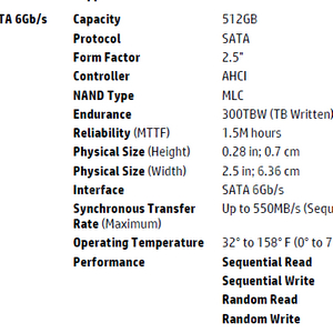 삼성 512GB 2.5인치 SSD(HP 워크스테이션 구성품, 1JQ22AV)