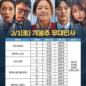 [무대인사]백수아파트 중앙 A열 2연석 03/01(토) 월드타워점 양도합니다.