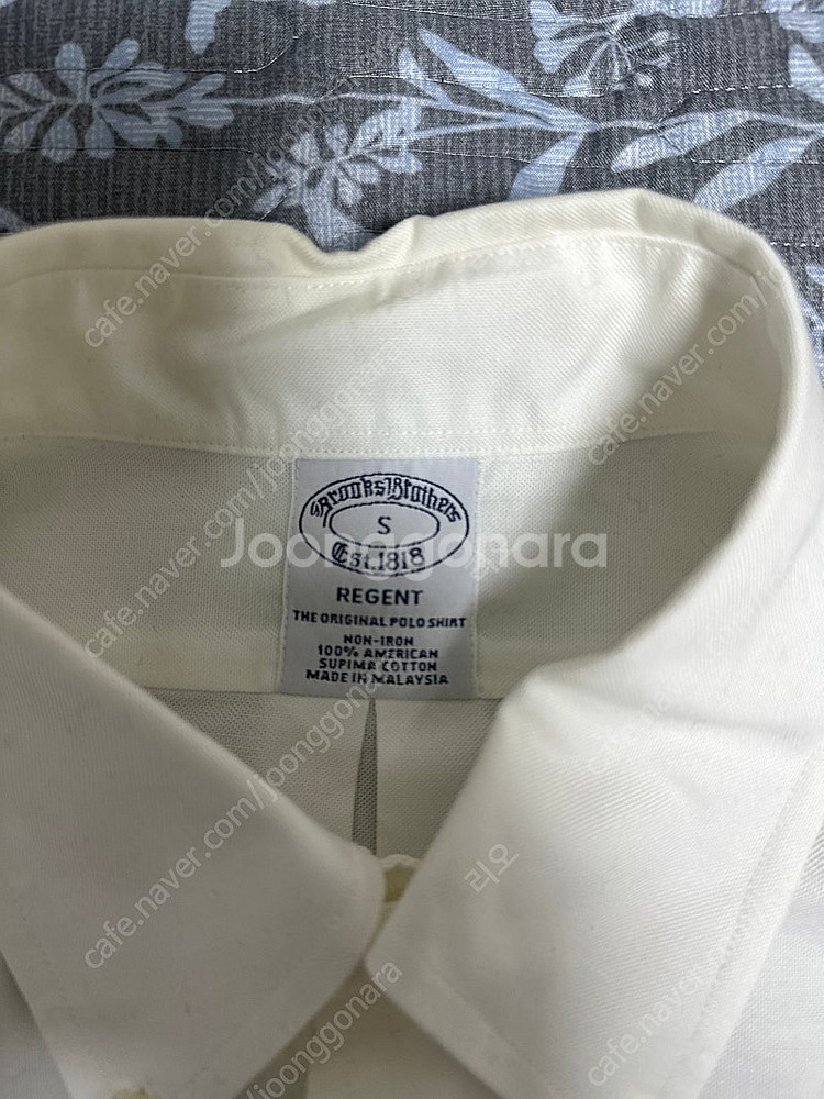 브룩스브라더스 논아이론 화이트 셔츠--1