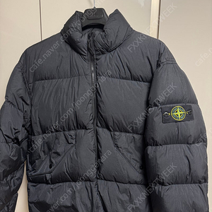 [Stone Island] 스톤아일랜드 23 크링클랩스 다운자켓 논후드 블랙 XL