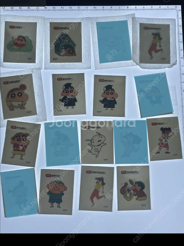 짱구 띠부씰 스티커 판매 (삼양짱구123탄,우표씰,모나...--2