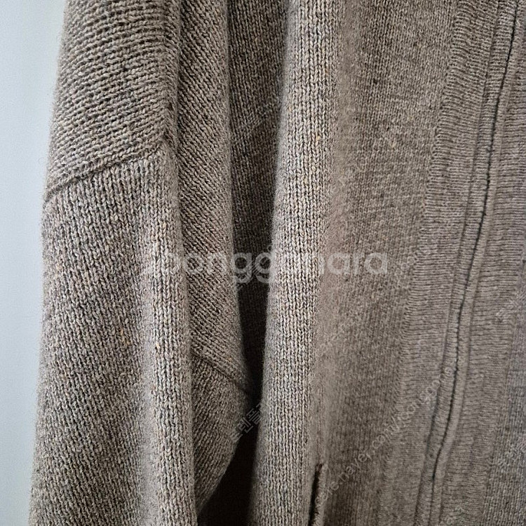 새상품)[울함유/박시핏]고퀄 카라 니트 집업 가디건 브라운--5