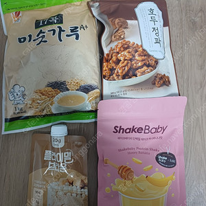 쉐이크베이비 단백질쉐이크 허니바나나맛 뚜레반 미숫가루 플라이밀 미숫가루맛 호두정과 일괄판매