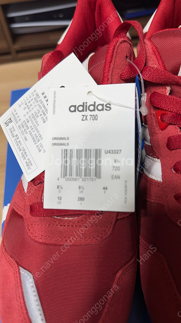 아디다스 ZX700 사이즈 280 레드 (길라임 신발)--3