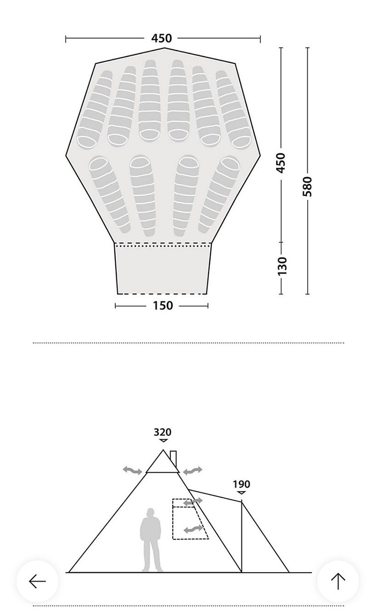 면텐트 로벤스 키오와 티피텐트 (+전용 카페트) 판매합니다. 이미지