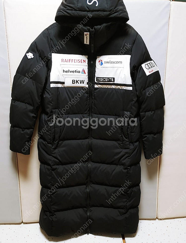 [XL] 데상트 아우디 롱패딩점퍼 블랙1187--0