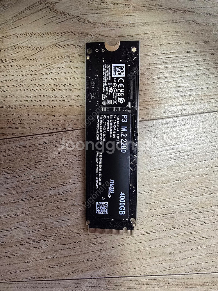 Crucial P3 4tb NVMe SSD--0