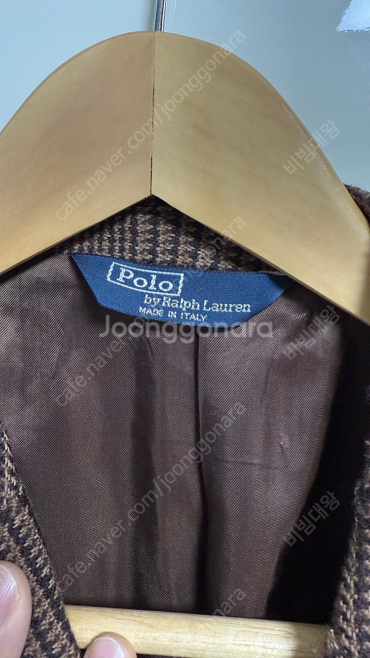 랄프로렌 글렌체크 자켓 46R Made in Italy--2