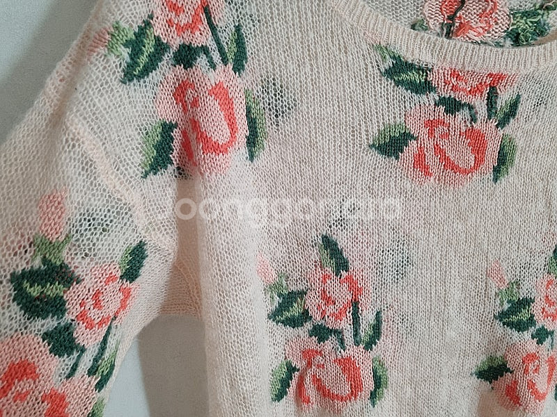 wild fox 로즈 빈티지 니트 xs--2