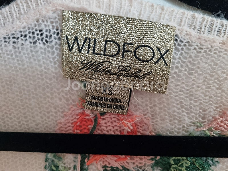 wild fox 로즈 빈티지 니트 xs--3