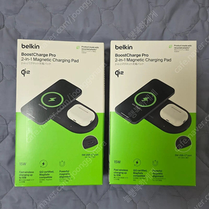 벨킨 Qi2 15W 2in1 마그네틱 무선 충전 패드 Belkin WIZ021qc