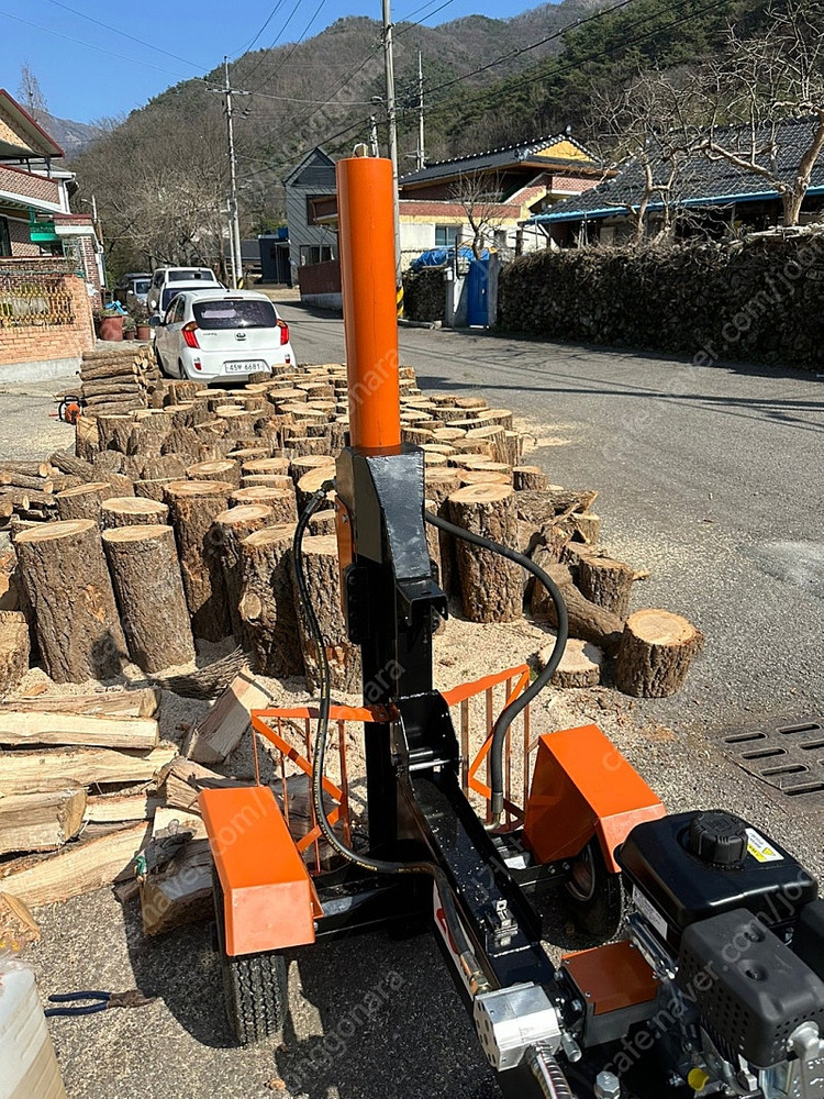 수직 대형 유압 도끼 25톤 변형 가솔린 엔진 십자 날--1