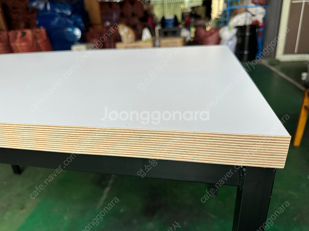식당 카페 레스토랑 스터디카페 등 깔끔한 업소용 식탁 테이블 화이트자작집성엣지--3