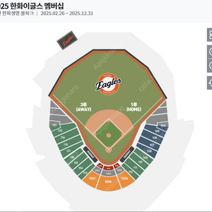 한화이글스 시즌권 포수후면석 단석 판매