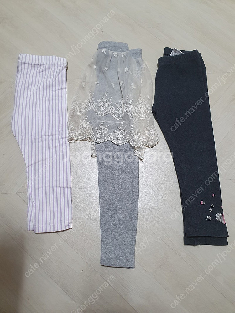 여아 가을 레깅스 3벌 일괄 110사이즈 탑텐 국산보세...--0