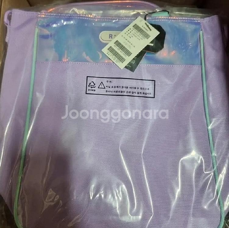 (새상품) 알로봇 멀티글리터여아가방+실내화주머니세트--2