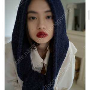 오버듀플레어 후디드 머플러 네이비