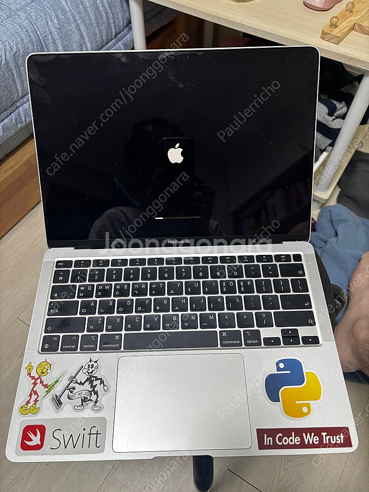 맥북 에어 m1 ram 16gb , 256기가 팝니다.--3