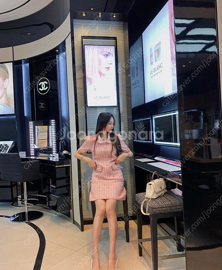 로즈팩토리 펄 트위드 드레스 아네로즈 라벨르블랑 로아르...--4