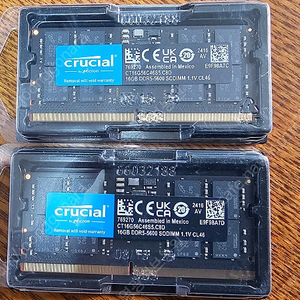 마이크론 노트북 메모리 ddr5 5600 16gb x2개 8만