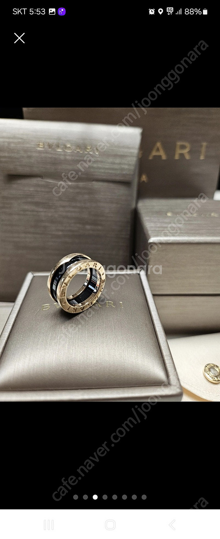 불가리반지 비제로원 블랙 세라믹 링 상태조음 까르띠에--1