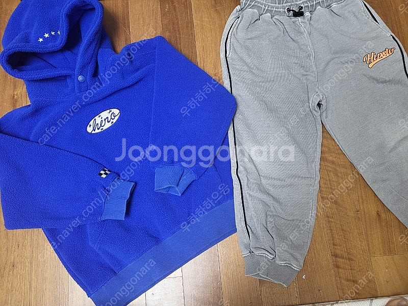 히로 부클후드 블랙120+스키바지120/부클후드 블루1...--2