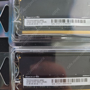 TeamGroup DDR5-5600 CL46 Elite 서린 (32GB) 2장 (택포 18만)