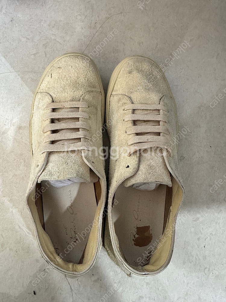 릭오웬스 빈티지 화이트 스니커즈 신발--0