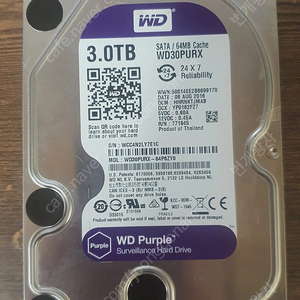 WD Purple 3TB 하드 정리해요