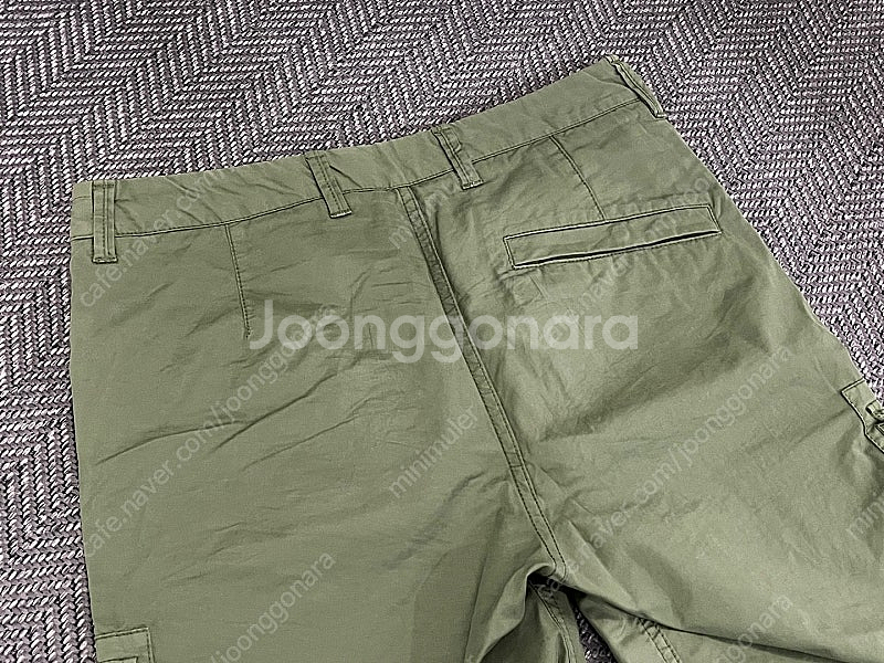 스톤 가먼트 카고 버뮤다 쇼츠 올리브 29사이즈--3