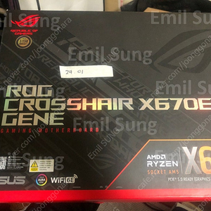 ASUS ROG Crosshair X670E Gene 지니 메인보드, (대원CTS 유통) 품 팝니다.