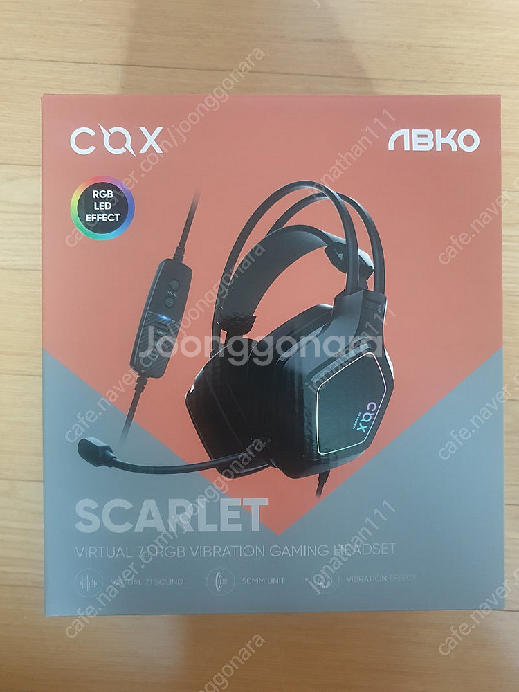 COX SCALET 7.1 진동 LED 게이밍 헤드셋팝...--0