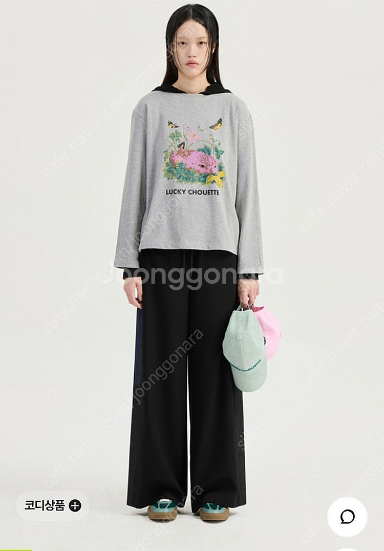 신상 럭키슈에뜨 밴딩 와이드팬츠--0