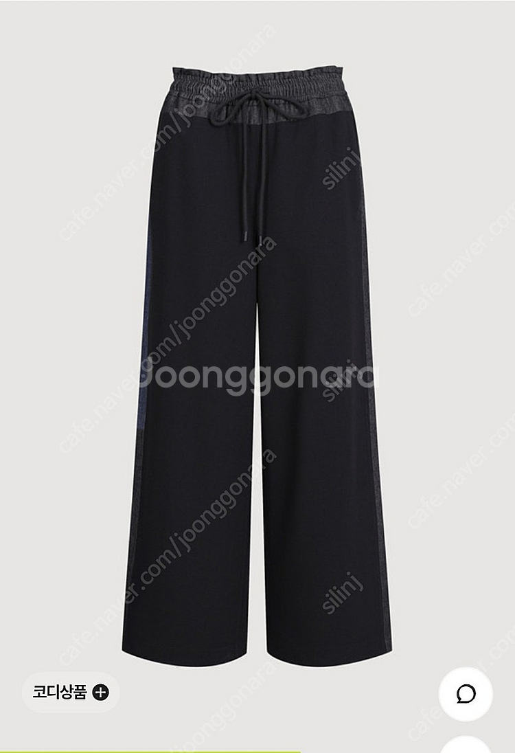 신상 럭키슈에뜨 밴딩 와이드팬츠--2