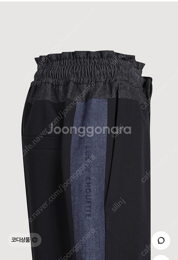 신상 럭키슈에뜨 밴딩 와이드팬츠--3