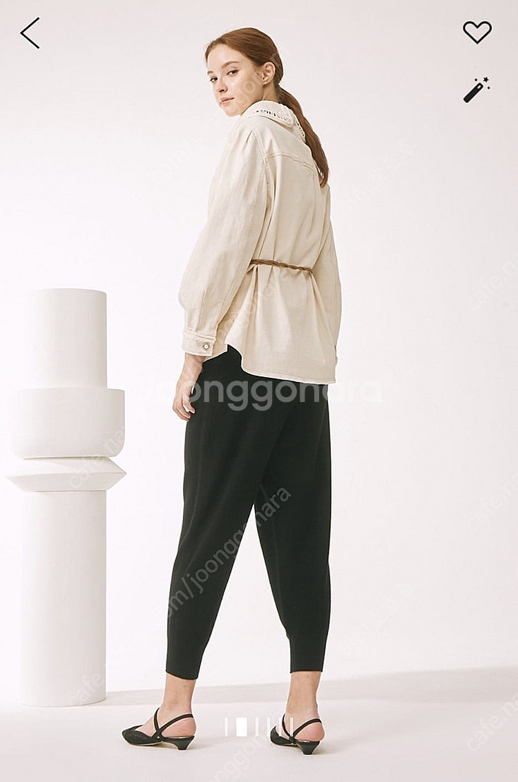 마인 아이보리 데님 자켓 55(한섬, 타임, 시스템, sj)--1