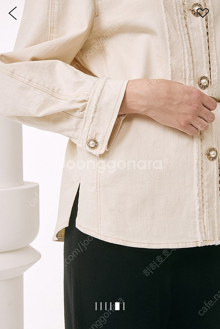 마인 아이보리 데님 자켓 55(한섬, 타임, 시스템, sj)--2
