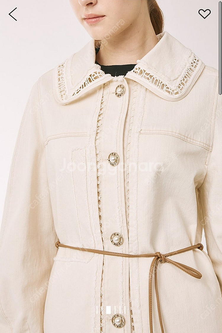 마인 아이보리 데님 자켓 55(한섬, 타임, 시스템, sj)--4