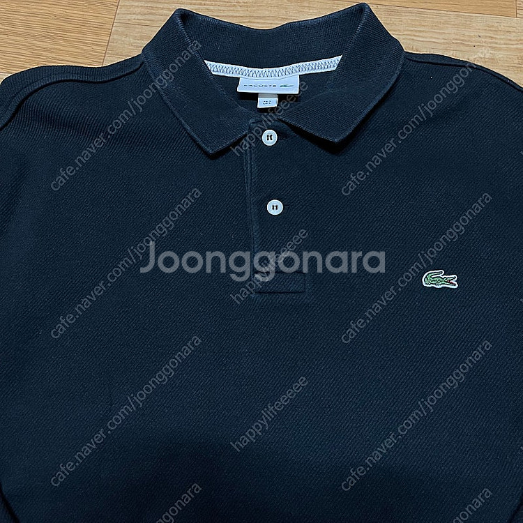 라코스테 헤비져지 솔리드 긴팔 카라티 블랙 105사이즈...--1