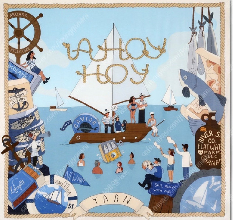 Studio yarn 스튜디오얀 AHOY HOY(140x140) 스카프 판매합니다--0