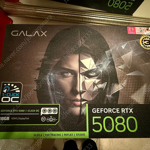 갤럭시 GALAX 지포스 RTX 5080 BLACK OC D7 16GB